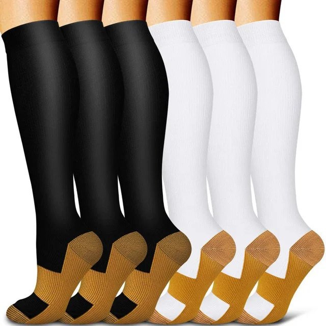 

2023 S-XXL Elastic Edema Nurse Compression Socks Men Women Tube Pregnant Flight Travel Varicose Veins Hiking Running Marathon So