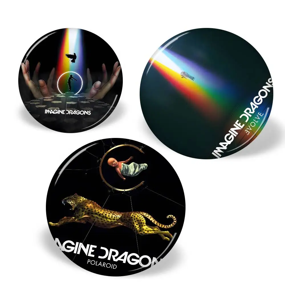 popular band I-Imagine famous D-Dragons Tinplate Pin Button Custom Anime Role Old-school Brooch Cartoon Collar Badge Jewelry