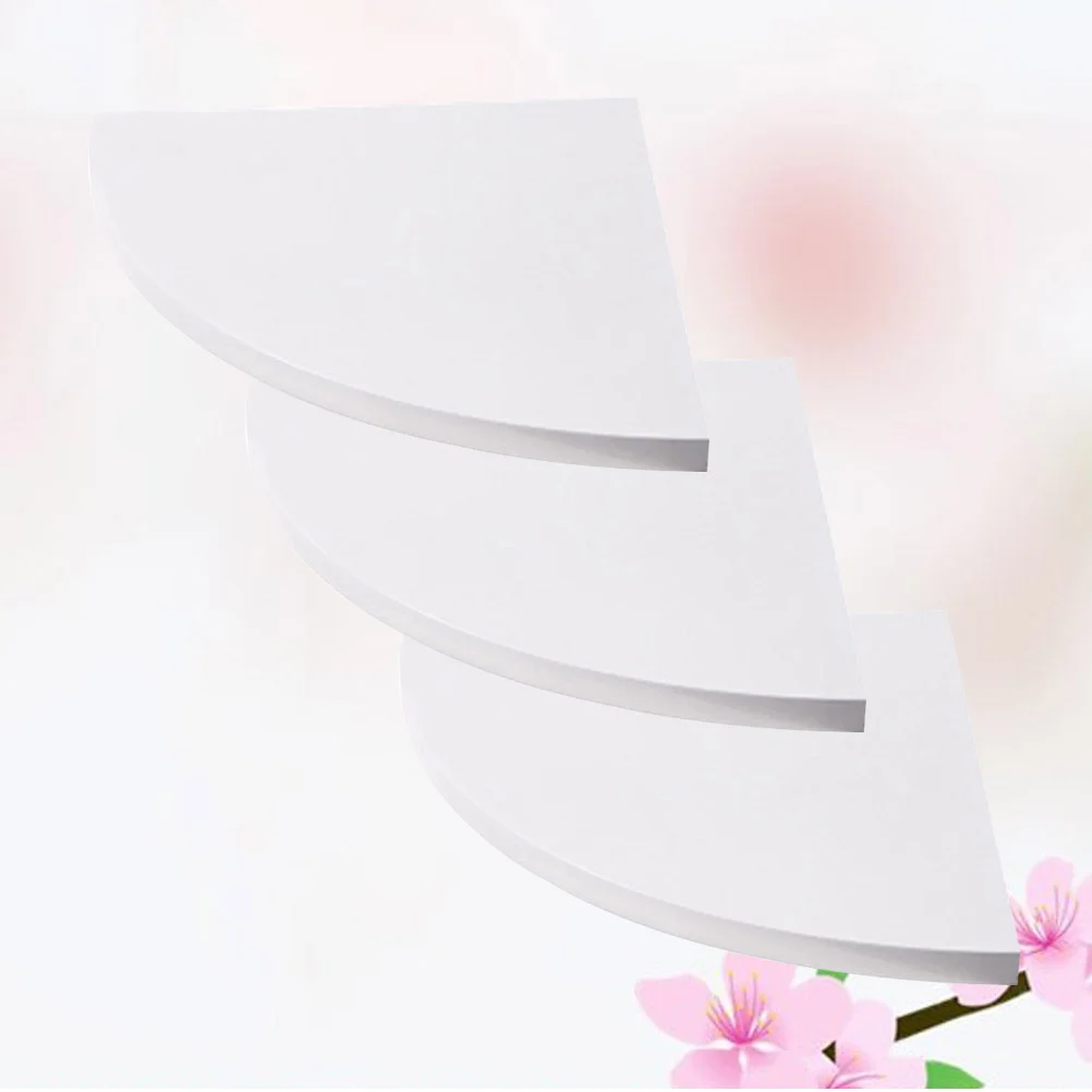 

3 PCS/Set Wall Display Shelves Corner Floating Rounded Hanging Mount Decoration Ladder Bookshelf