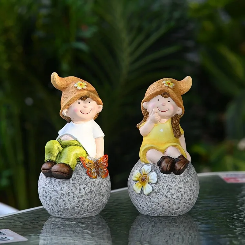 

Creative Little Dwarf Ceramic Artwork Decor Items for Home and Office Desk Cartoon Doll Ceramic Decor Item