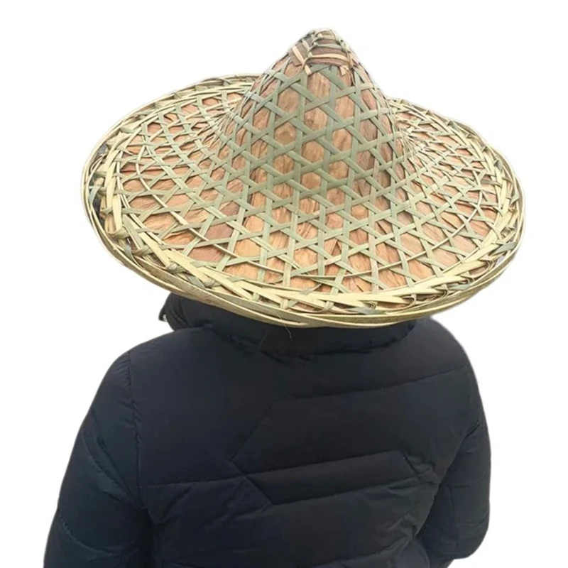 

Farmer Fishing Hat Sunshades Handmade HandWoven Adult Travel Straw Hat