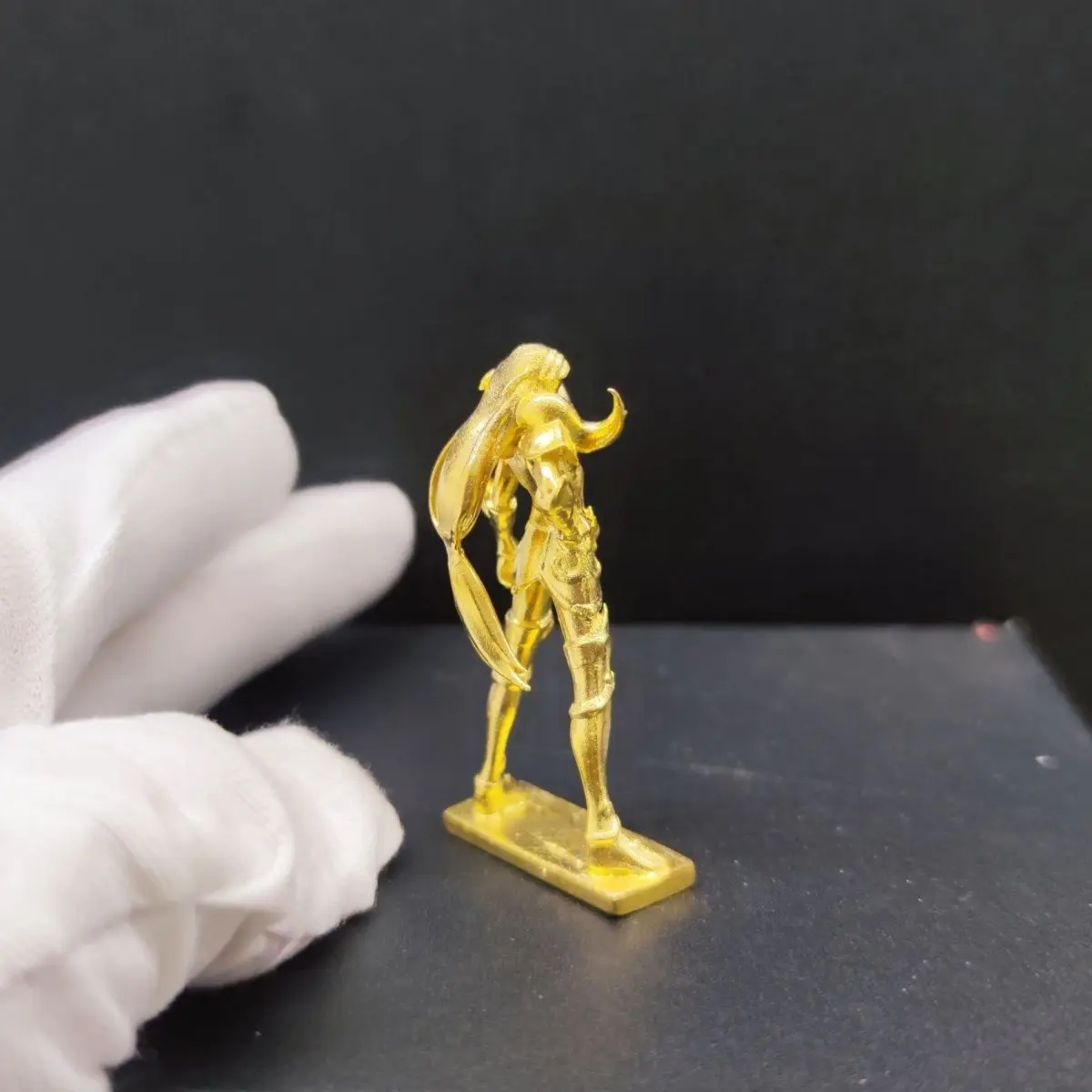 الصلبة النحاس النقي مصغرة الذهبي فارس درع تمثال - رائعة زودياك الحمل تحصيل تمثال مكتب ديكور عرض قطعة