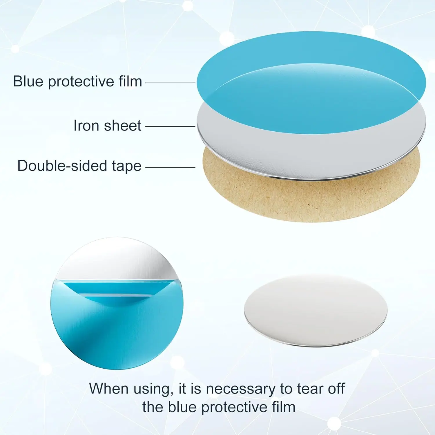 Magnetische Metall Platte Disk Für Magnetische Auto Telefon Halter Universal Eisen Blatt Aufkleber Ständer Für Handy Magnet Halter Halterung