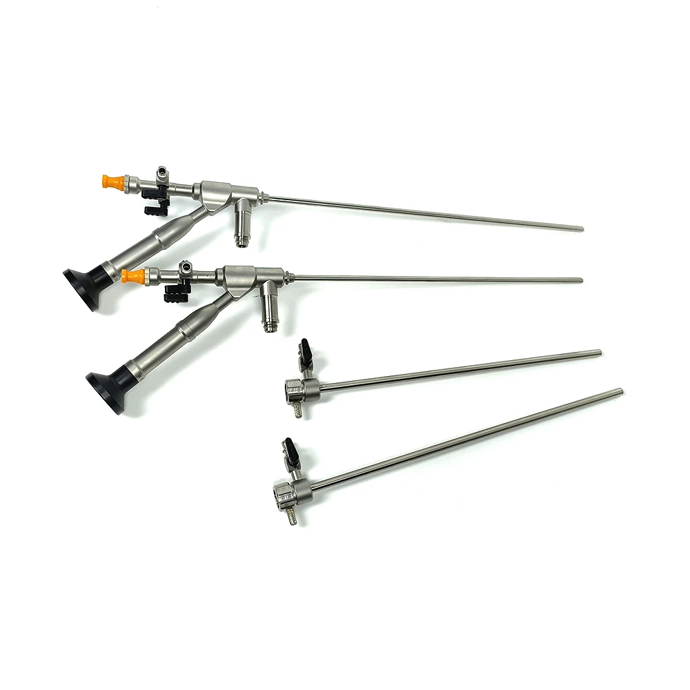 Set de nefroscopio percutáneo rígido R Wolf Mini PCNL y ureteroscopio, tamaños 12 Fr, 15 Fr, 19 Fr, 19.8 Fr para uso quirúrgico hospitalario