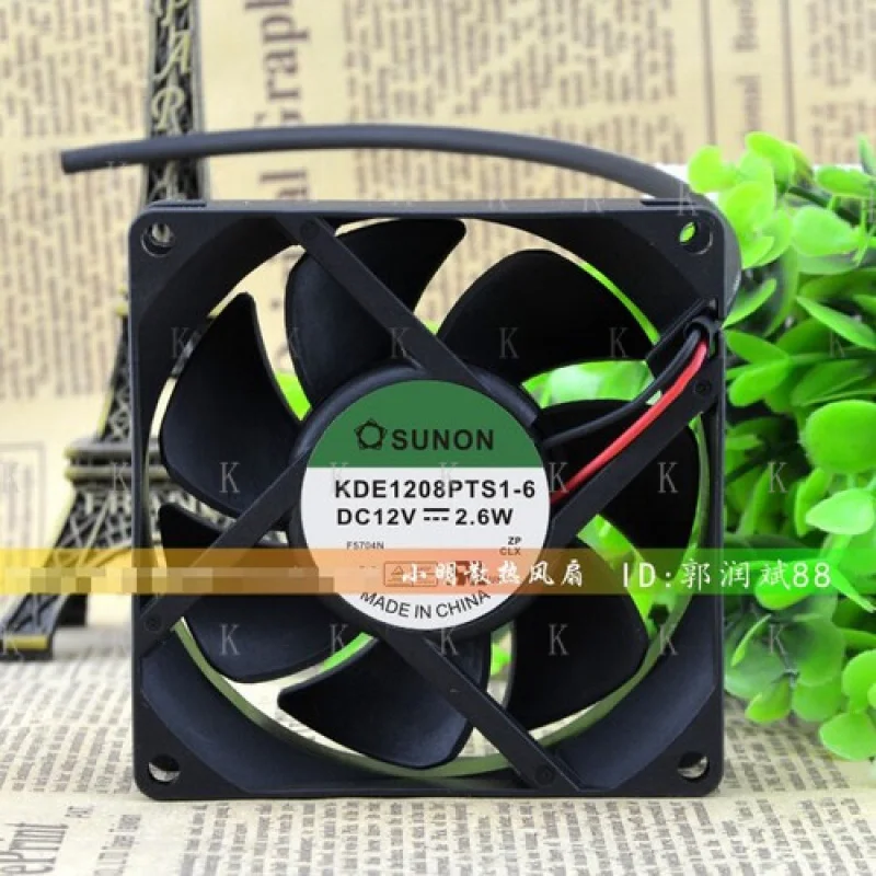 C   1 pcs FOR SUNON KDE1208PTS1-6 8CM 8025 12V 2.6W Chassis Power Cooling Fan
