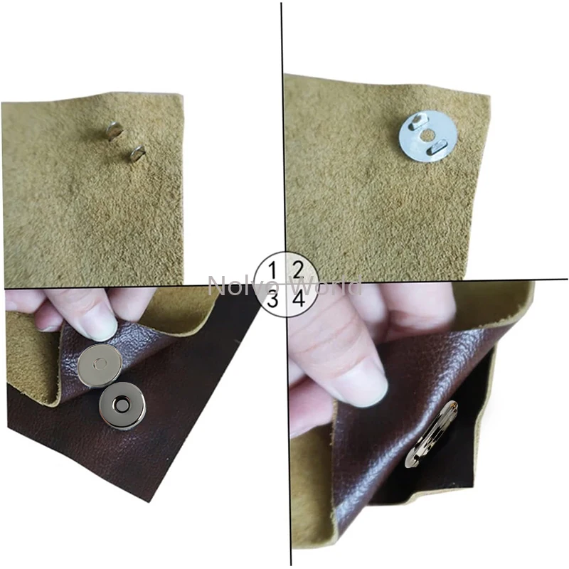 10/30/200PCS 18x2MM 18x4MM Metal Magnetic Snap Buttons For Leather Wallet Clothes Garment Bags Buttons Fasteners Accessories