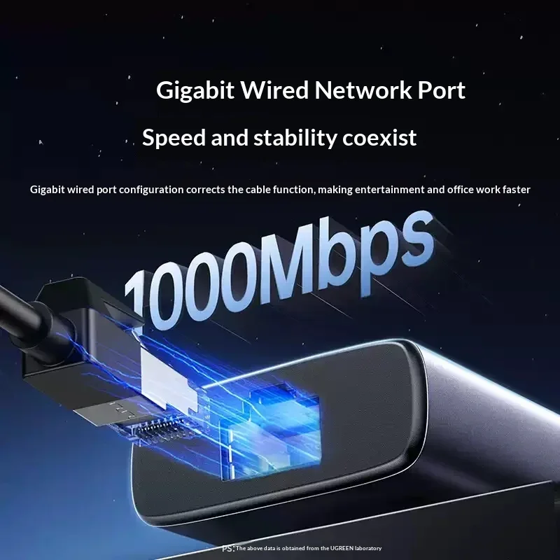 UGREEN  45320 5 in 1 USB C Hub 10Gbps USB C USB A Gigabit Ethernet Multiport Adapter for MacBook Laptop Tablet. view 3