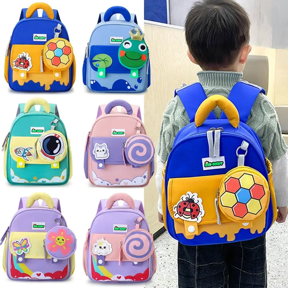 

Spine Protection Children School Bag Lightweight Waterproof Nursery Backpack Large Capacity Load Reduction Primary Students Bags