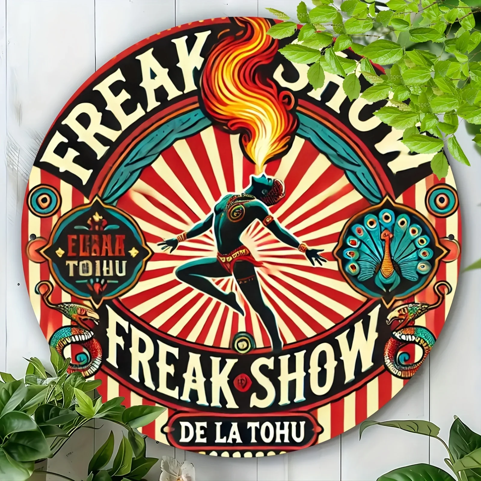 عمل فني دائري، مناسب لتزيين المنزل والمكتب، مادة متينة، مناسبة لغرف المعيشة والمقاهي والداخلية والخارجية