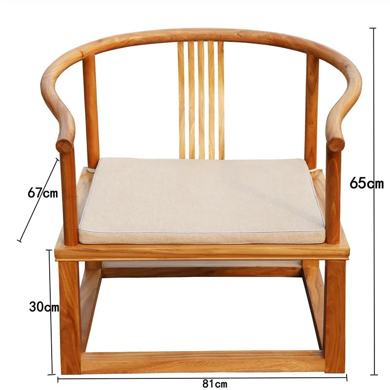 Solid Wood Horseshoe Chair DIY Kit Unfinished White Blank Semi-Finished Armchair for Tea Room Home Decor Paintable