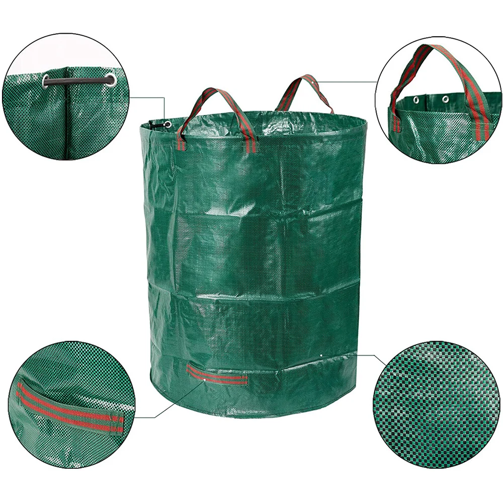 Garden Waste Bag, Leaf Debris Collection Container, Multifunctional Reusable Waterproof PP Bags