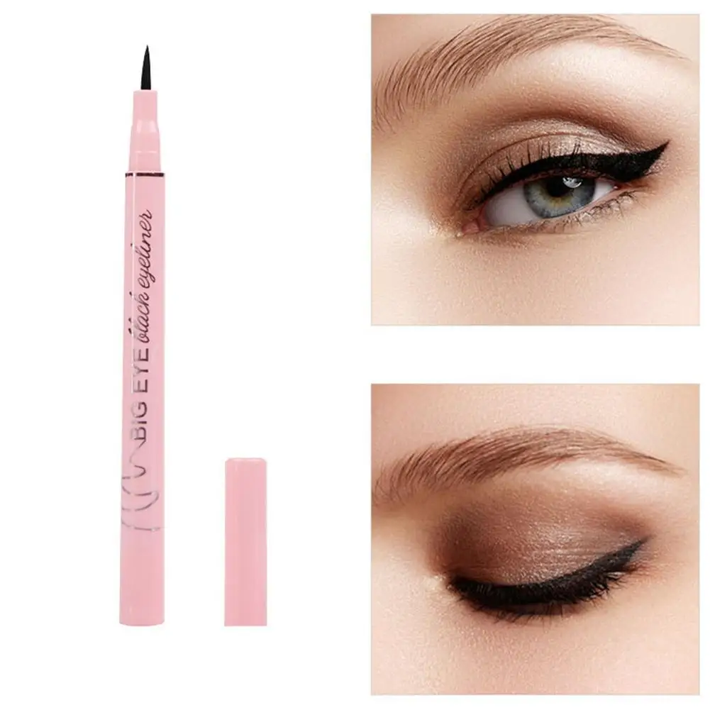 Czarny Eyeliner pióro na płynny szybkoschnący, trwały, odporny na pot, wodoodporny do oczu 1mm, uzupełniający Eyeliner do makijażu Ultra-fine Non-smu N8B5