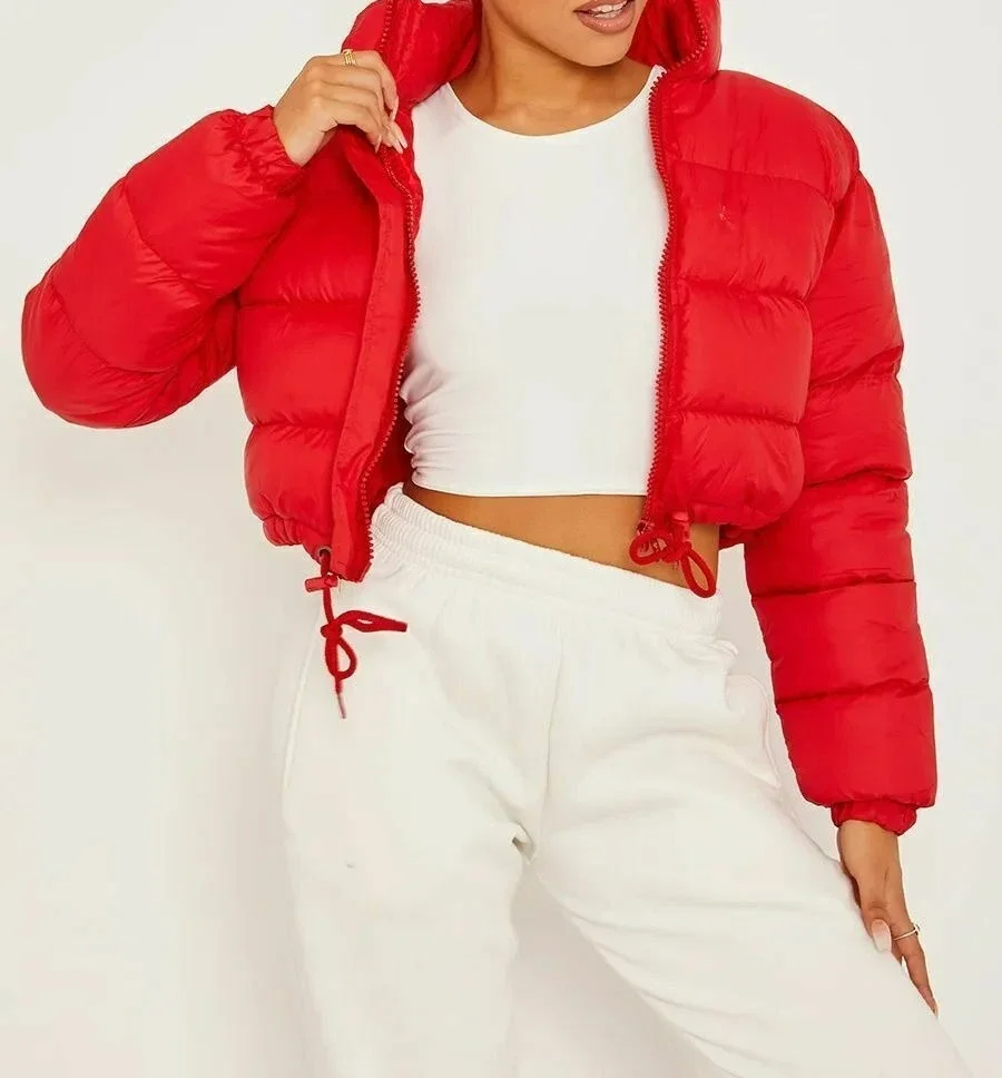 2025 inverno nuove donne corte moda casual spessa giacca imbottita piumino di cotone capispalla caldo