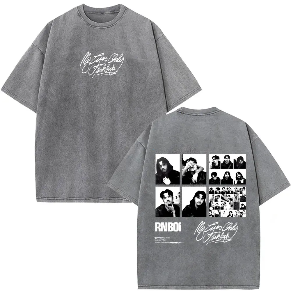 Washed Vintage Rapper RnBoi My Eyes Only Flashback Album Merch 2026 T-shirt Men's Hip Hop Fashion Pop Music T Shirts Streetwear