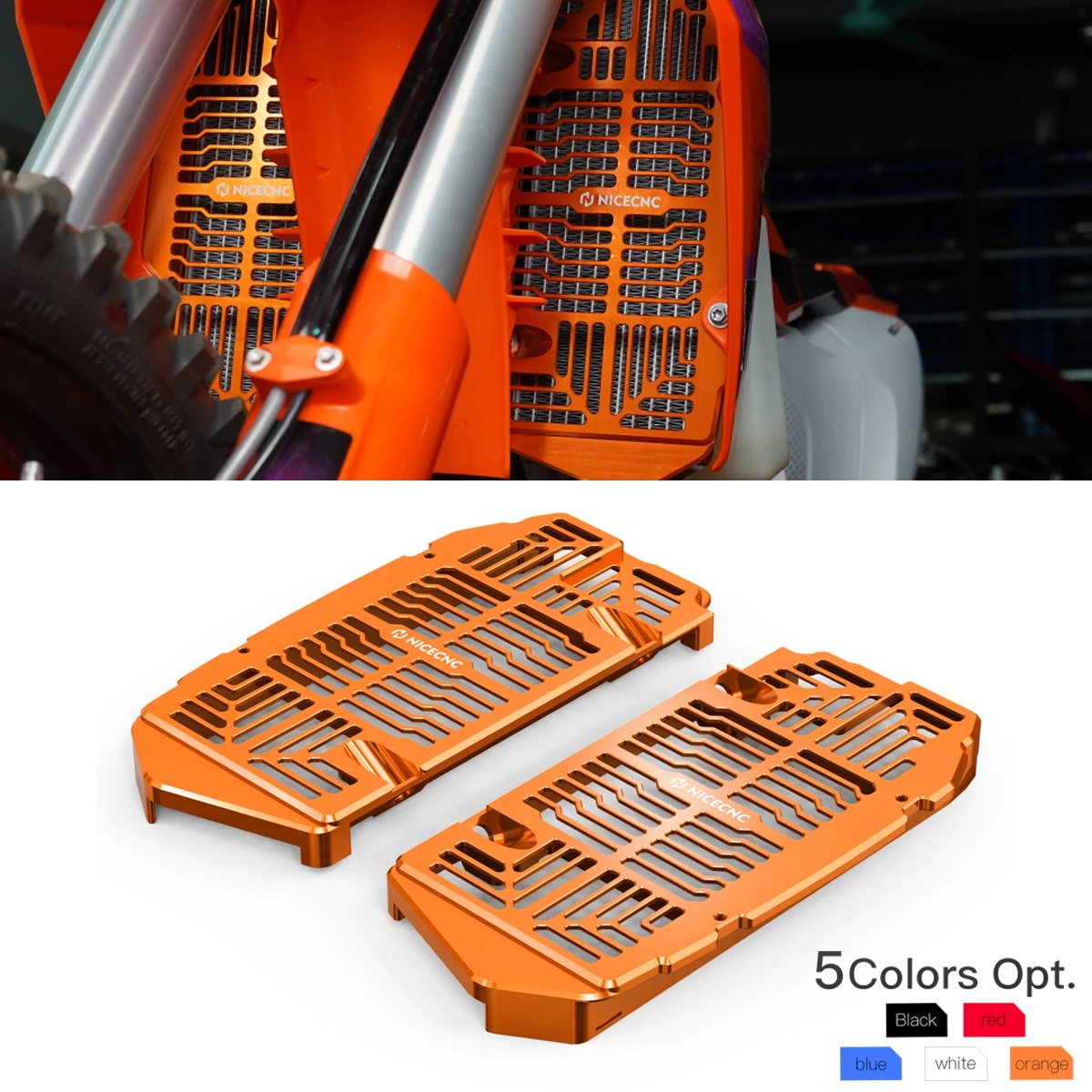 

NICECNC For KTM EXC 300 2024-2025 EXC 250 EXCF 350 EXC 450 XCW 300 Radiator Guards SX 125 SXF 250 SXF 450 XC XCF 2023-2025