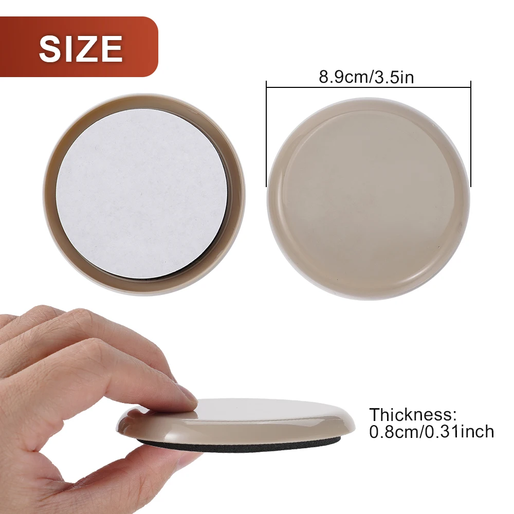 89mm Furniture Leg Slider Pads Anti Scratch Easy Move Heavy Furniture Thickened Moving Pad Anti-abrasion Floor Protector Mat