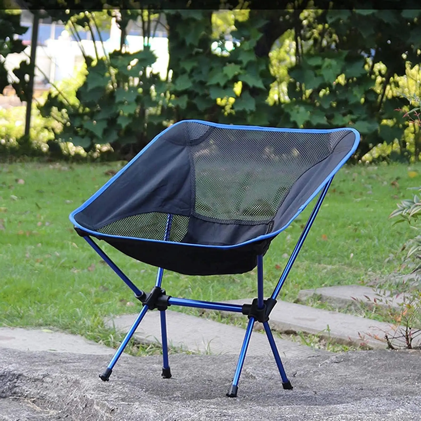 

Outdoor Camping Folding Chair Camping Portable Folding Chair Aluminum Alloy Material Lazy Backrest Chair Camp Gear Supplies