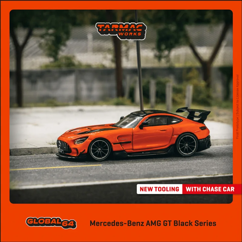 1:64 Benz AMG GT Black Series alloy simulation model, children's collection of decorative toys, holiday gifts for children.