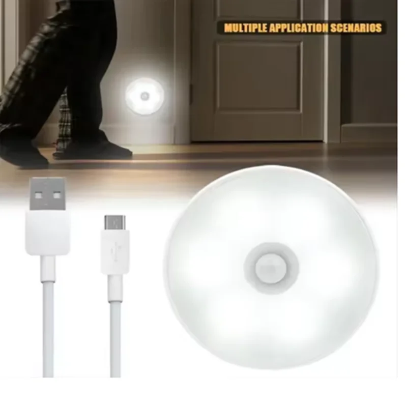 USB Charging Night Light for Eye Protection Wireless Sensor LED Light for Kitchen Cabinets Wardrobes and Staircases
