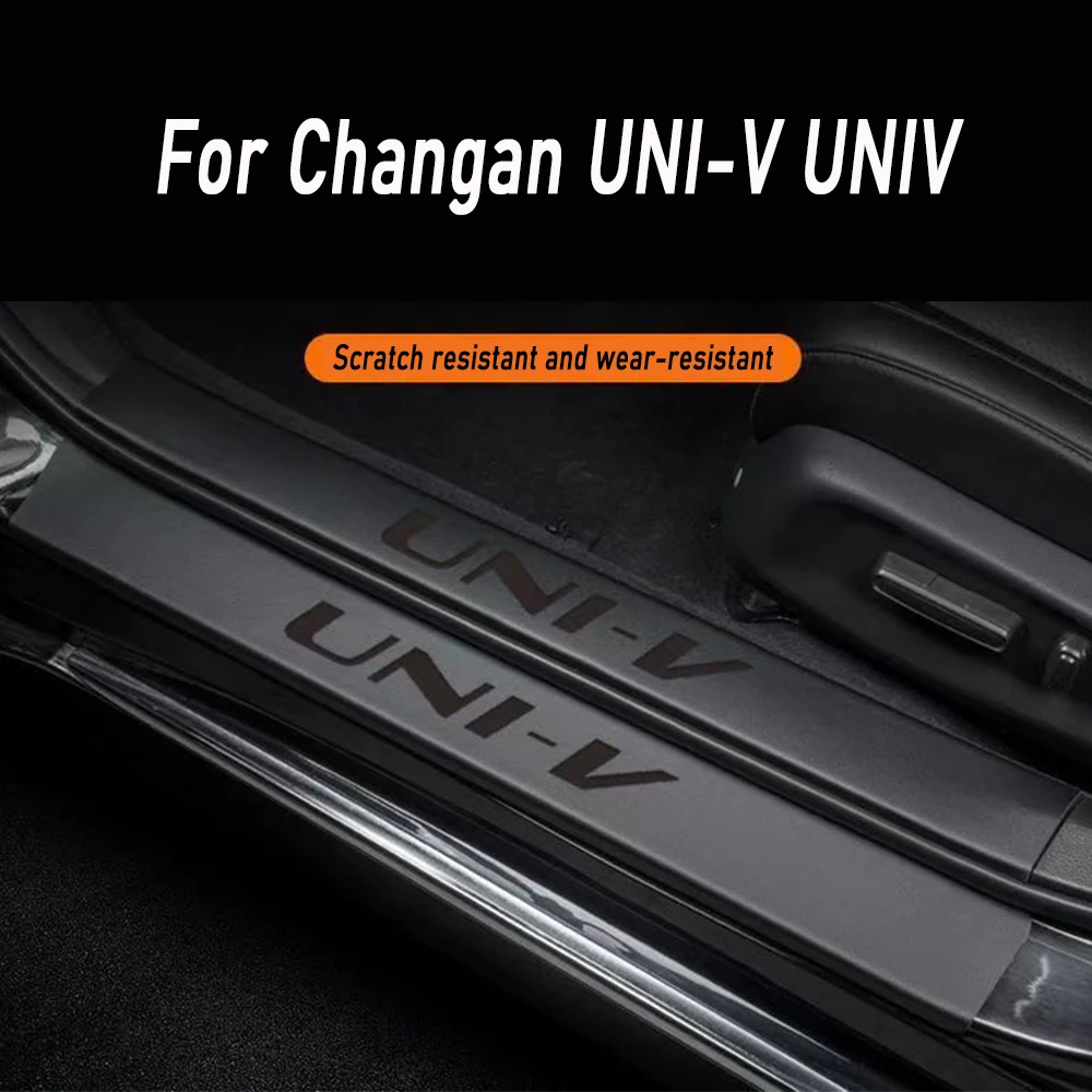 

For Changan UNIV UNI-V Smart Electric idd 2024 Car leather door sill sticker Trunk protection strip decorate