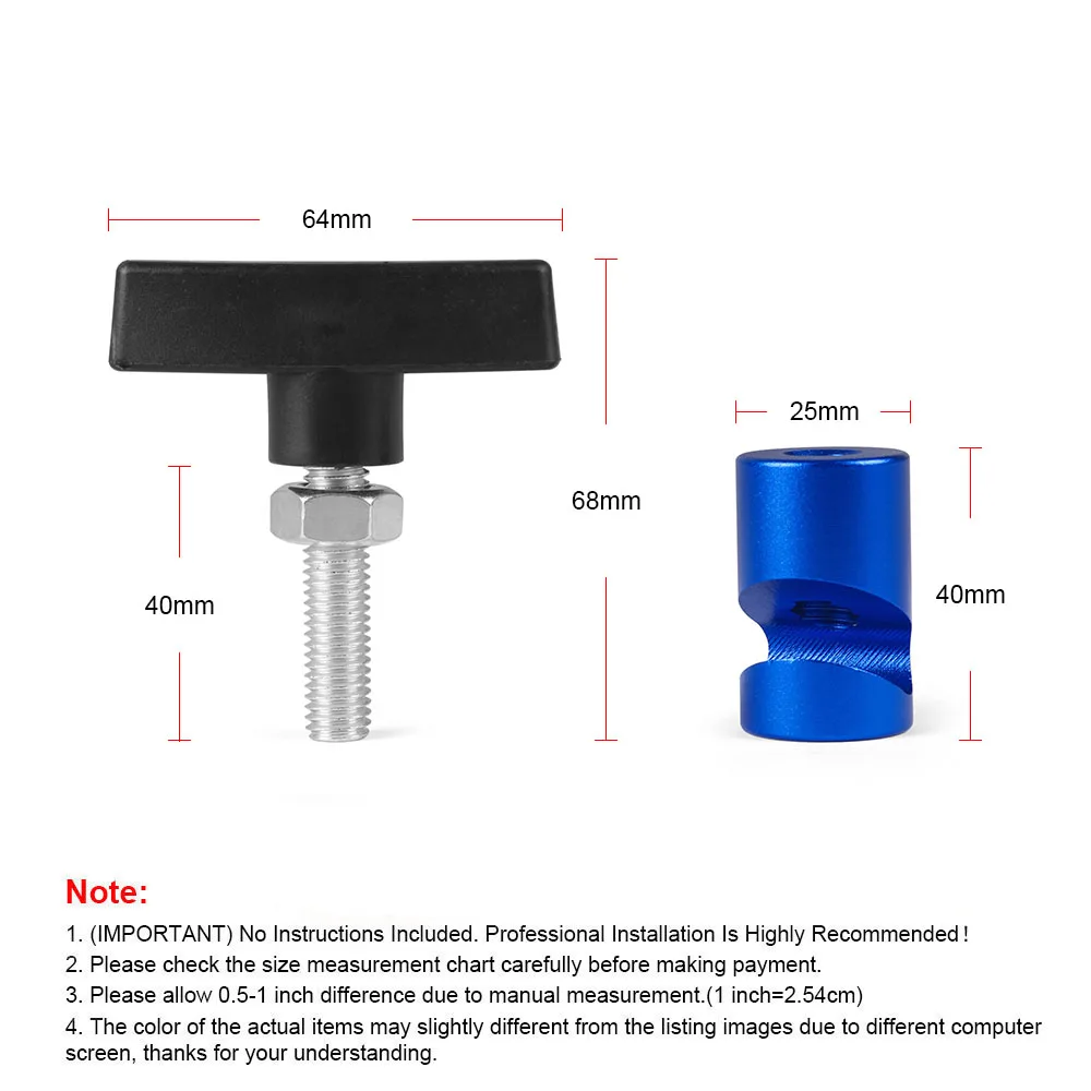 Aluminum Car Hood Holder Trunk Air Pressure Anti-Slip Engine Cover Lifting Support Rod Fixing Clamp Lift Support Clamp