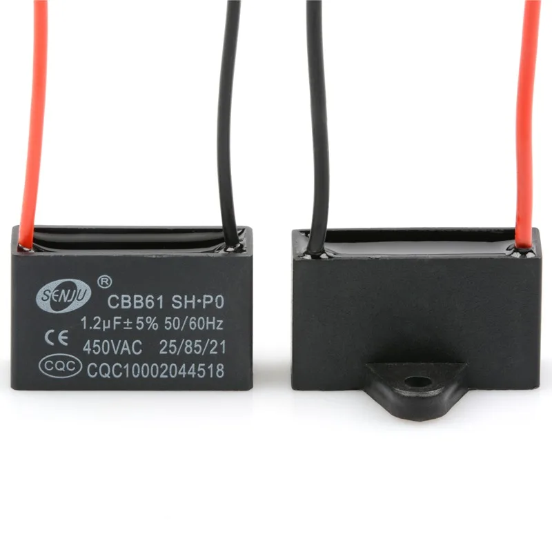 CBB61 Motor Start Capacitor 450V AC Fan Condenser1/1.2/1.5/1.8/2/2.5/3/4/5/6/8/10UF