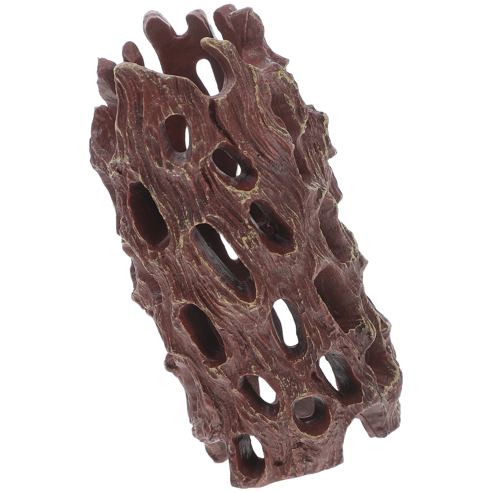 

Resin Fish Shrimp Hideout House Aquarium Cave Tank Ornaments Small Hiding Shelter Reptile Bark Model Breeding Landscape Pet