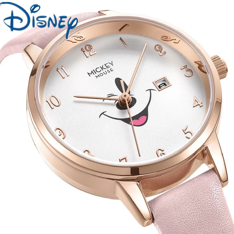 

Disney Mickey Mouse For Women Watch Fashion Quartz Wristwatch Young Lady Girl Cartoon Wink Dial Female Bracelet Dress Reloj Muje