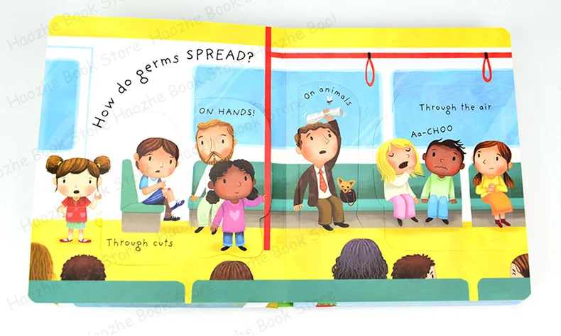 Very First Questions and Answers:  What Are Germs Usborne Lift the flap Children's Activity English Learning Book Montessori