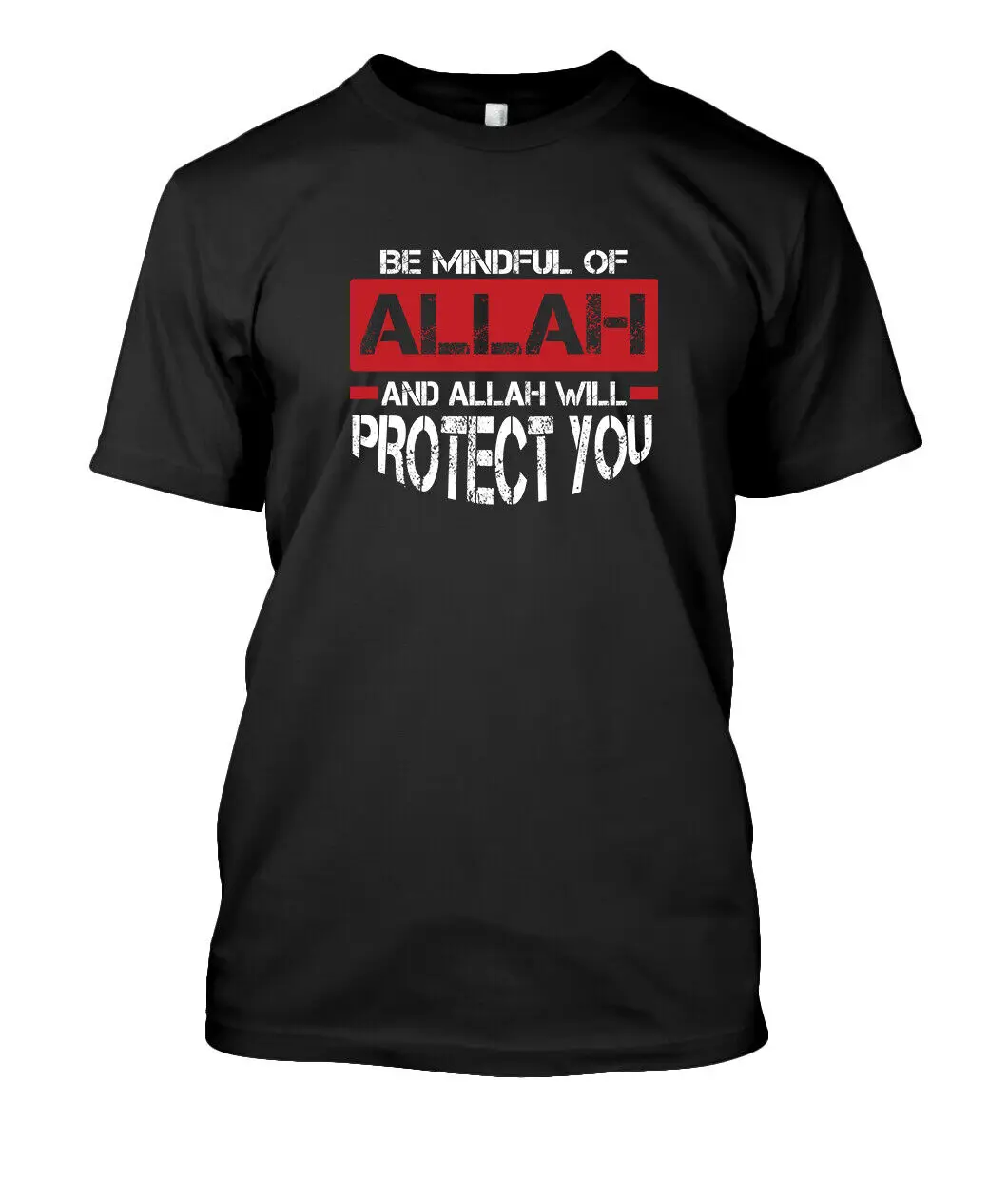 Popular LIMITED Allah Will Protect You Design T-Shirt S-5XL