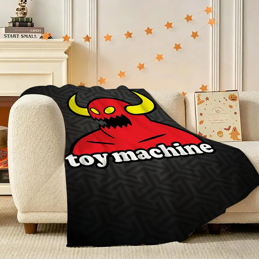 Toy Machine Throw 240g Lightweight Flannel Blanket, Soft Skin Throw Blanket for Sofa Bedroom