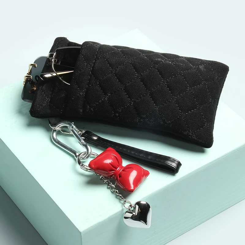 

New Double-layer Eyeglasses Pouch with Squeeze Storage Sunglasses Bag Waterproof PU Leather Glasses Bag Portable Sunglasses Case