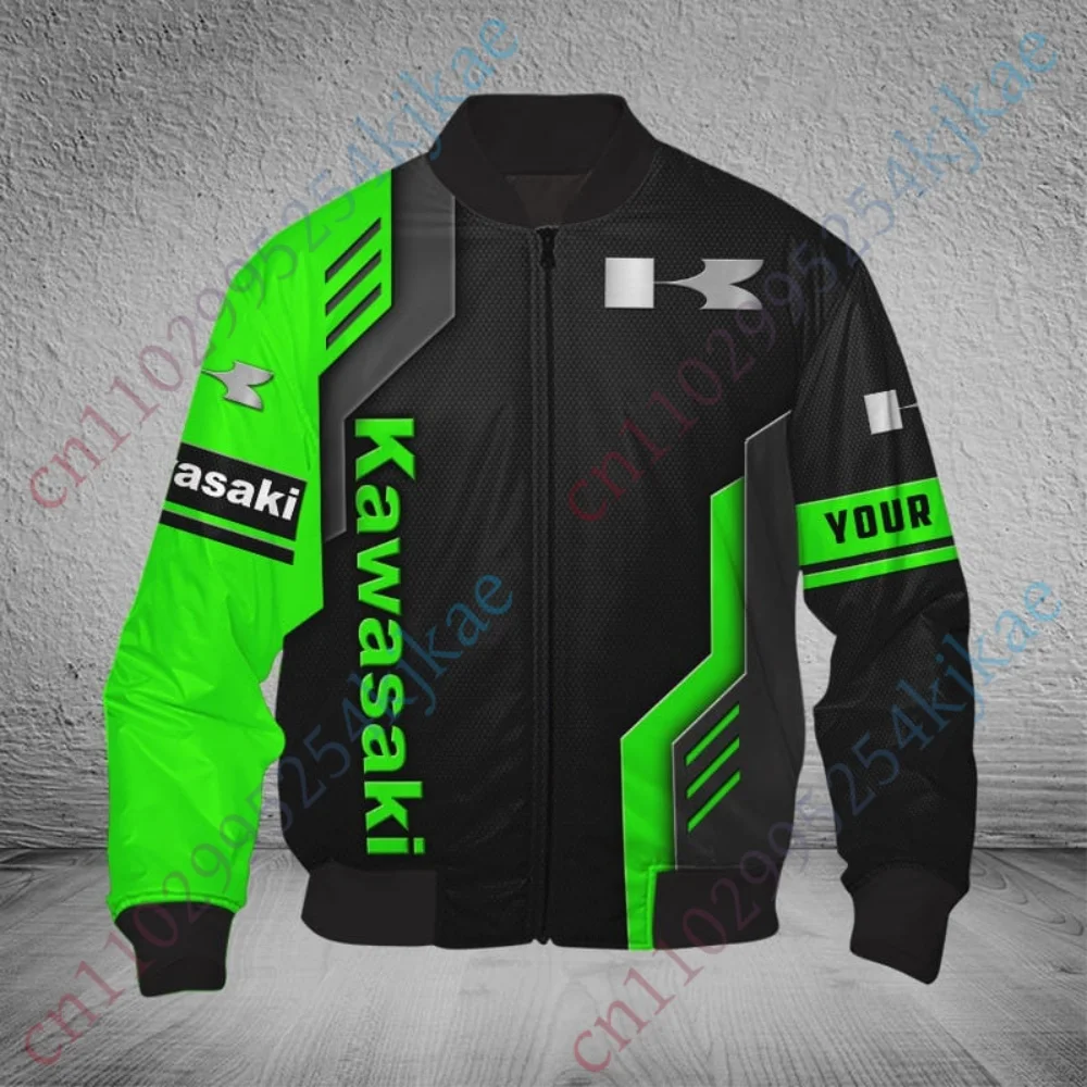 

Kawasaki Jackets For Men Clothing Lightweight Bomber Jacket Harajuku Windbreaker Hip Hop Baseball Uniform High Quality parkas