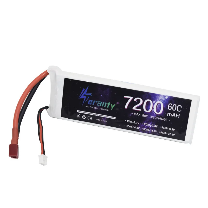 Imagem -06 - Lipo Bateria 7200mah 7.4v 60c 2s com Plug t Trx Xt90 para rc Quadcopter Helicóptero Carro Barco Drone Peças Sobressalentes