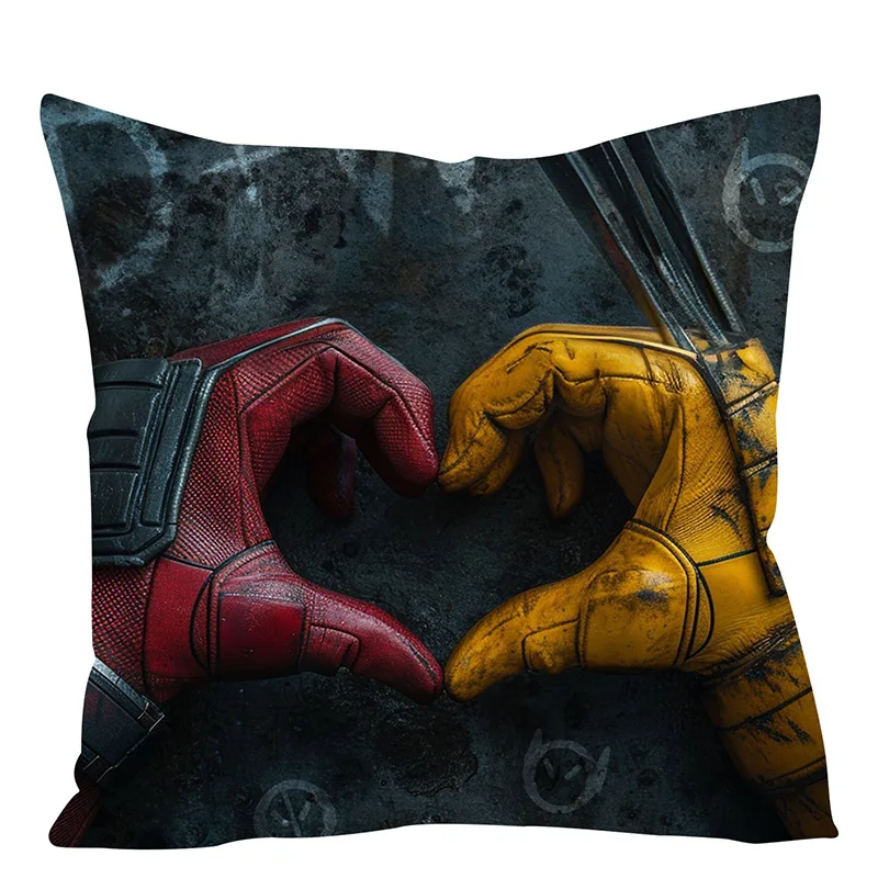 Federe per letto per cuscini 45 x4 5 fodera per cuscino DEADPOOL & WOLVERINE divano cuscino decorativo decorazioni per la casa federa 40*40 Hyunjin