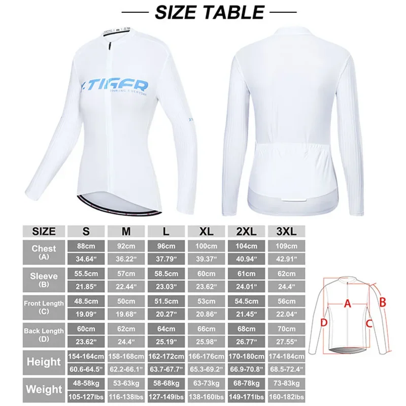 X-Tiger Women Cycling Jersey Long Sleeve Bicycle Shirt Quick Dry Breathable Biking Clothing Sport Tops Upgraded Race Jersey