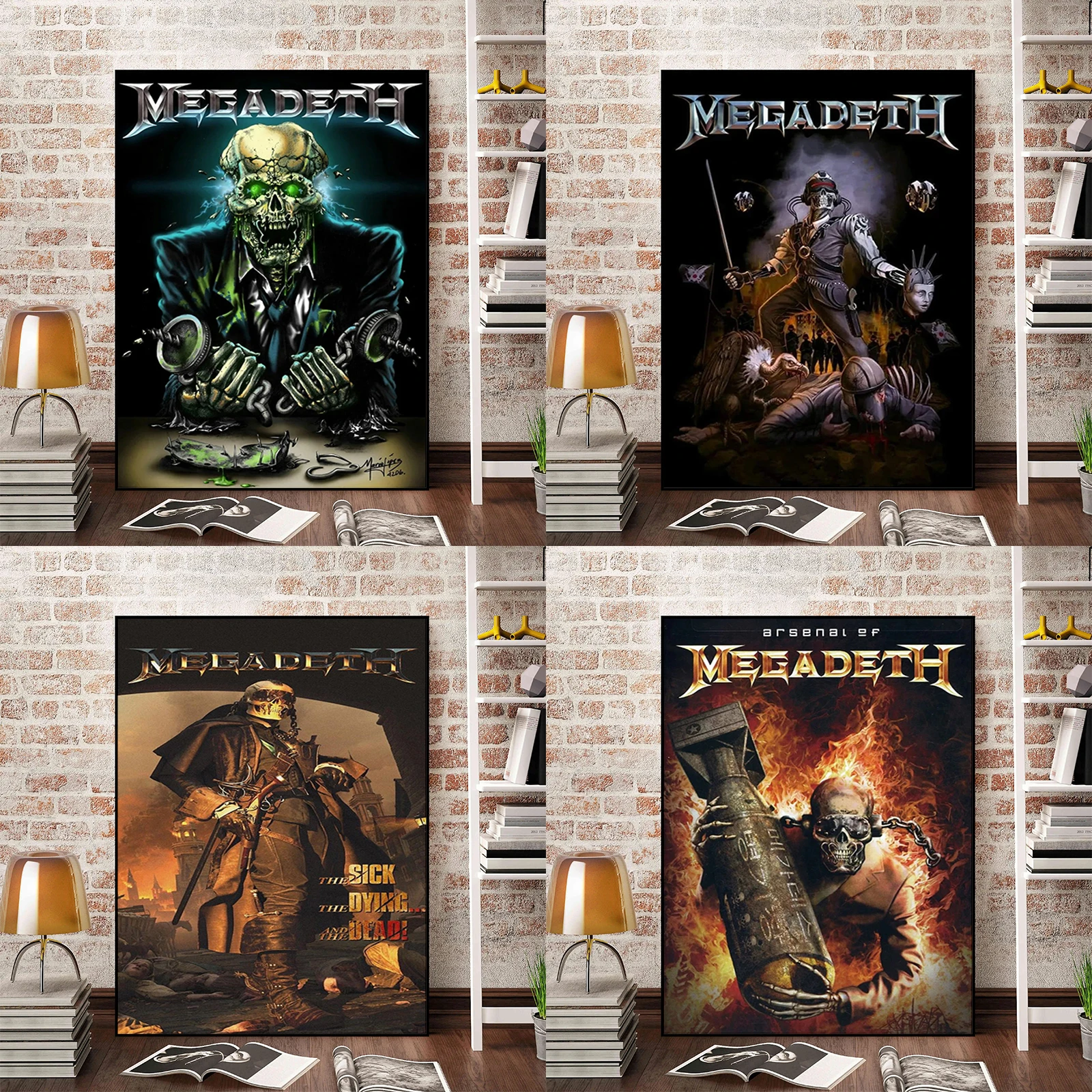 

Posters on the Wall Decor Megadeth Decorative Paintings Movie Poster Art Mural Room Decoration Painting Home Decorations Canvas