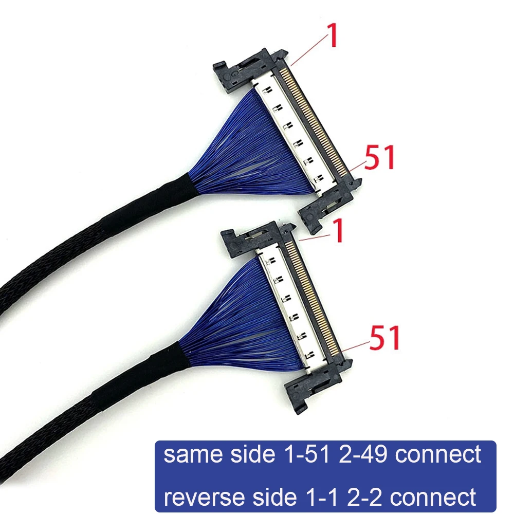 FI-RE51P 4k Signal test cable JAE41P same side reverse side 51P 41P coaxial cable 30cm
