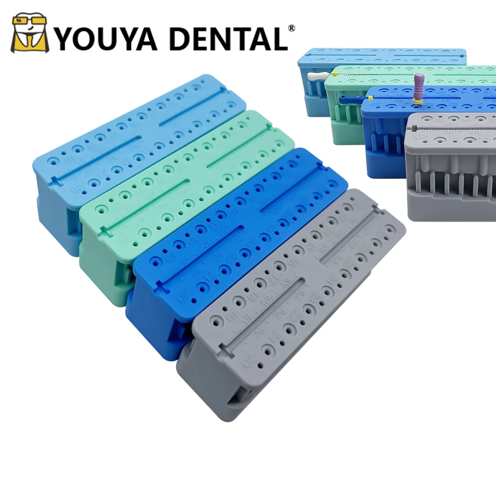 Dental Autoclavable Measuring Block Case Dental Endo Stand Measuring Endodontic Block Files Holder Root Canal Measurement Tools