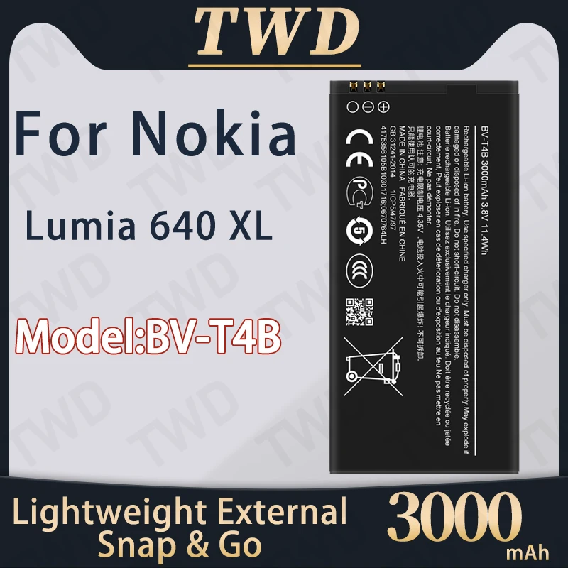 BV-T4B BVT4B Large capacity Battery For Nokia Lumia 640 XL Batteries New High Quanlity