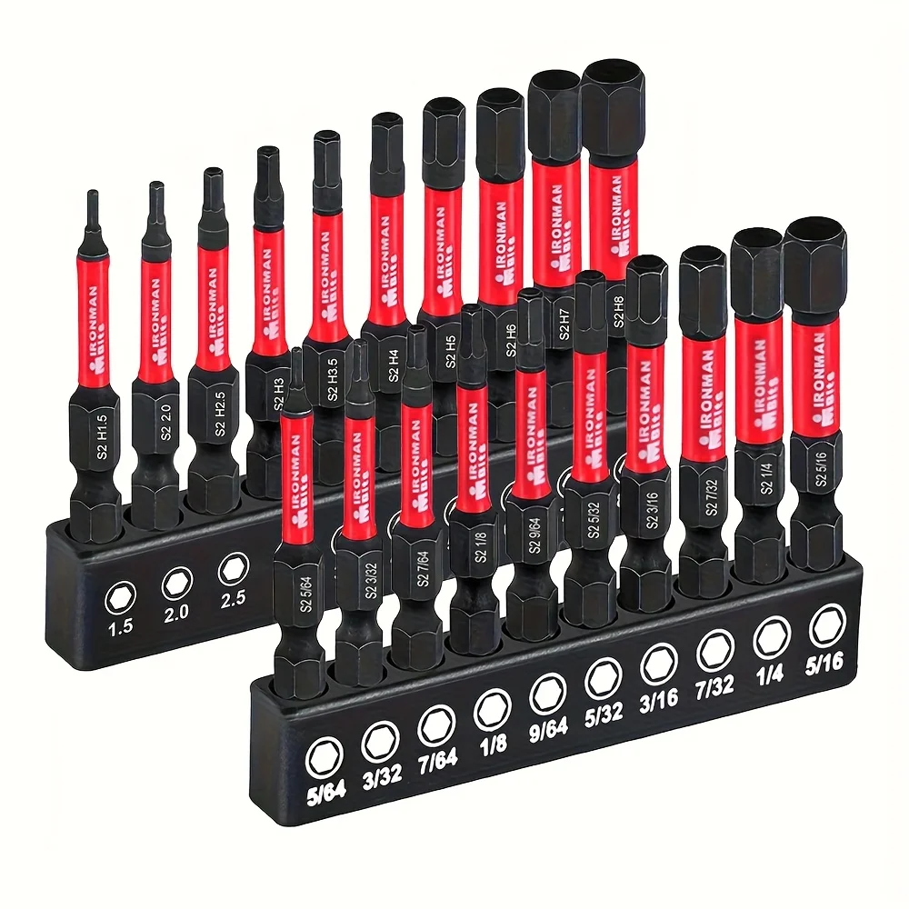 

10 шт., ударный шестигранный ключ, набор сверл, шестиугольная ручка S2, стальной материал, обработанный на станке с ЧПУ, наконечник с магнитом