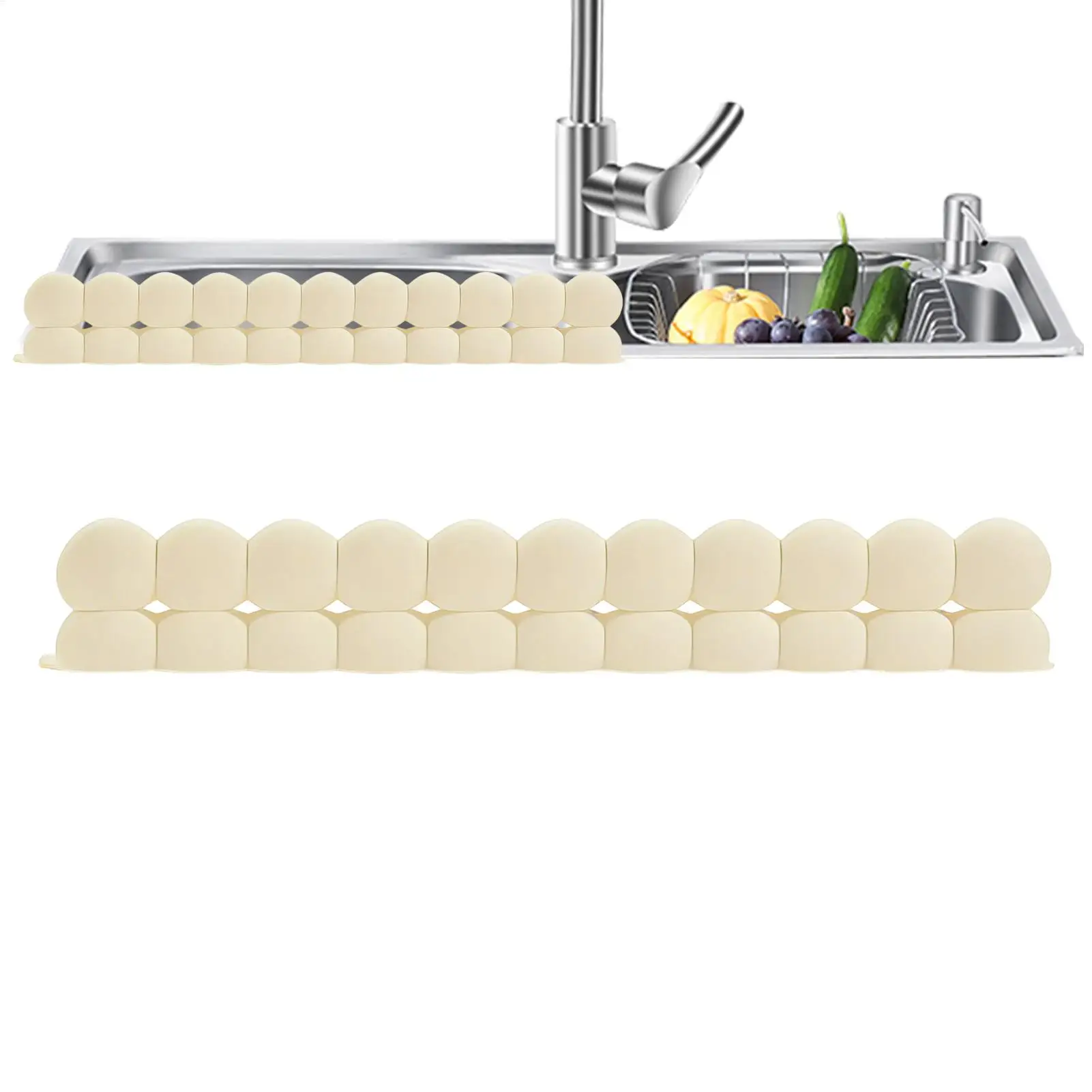 

Kitchen Sink Splash Guard Quick-Dry Silicone Protector With Strong Suction Cups Silicone Sink Splash Guard For Dishwashing