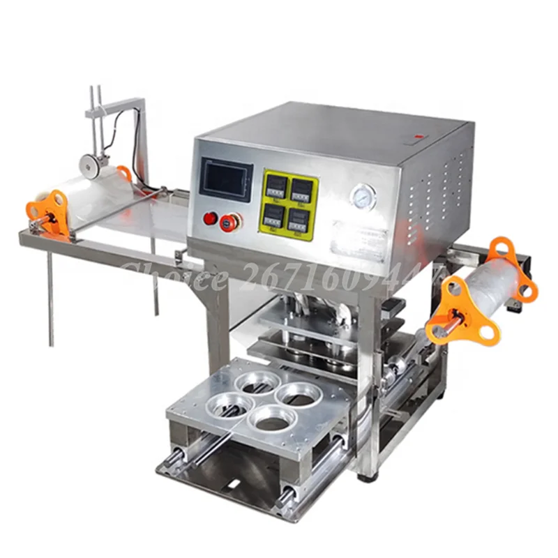 Fully Automatic Desktop Drink Cup Sealing Machine Stainless Steel Boba Tea Filler and Sealer for Bubble Tea Equipment