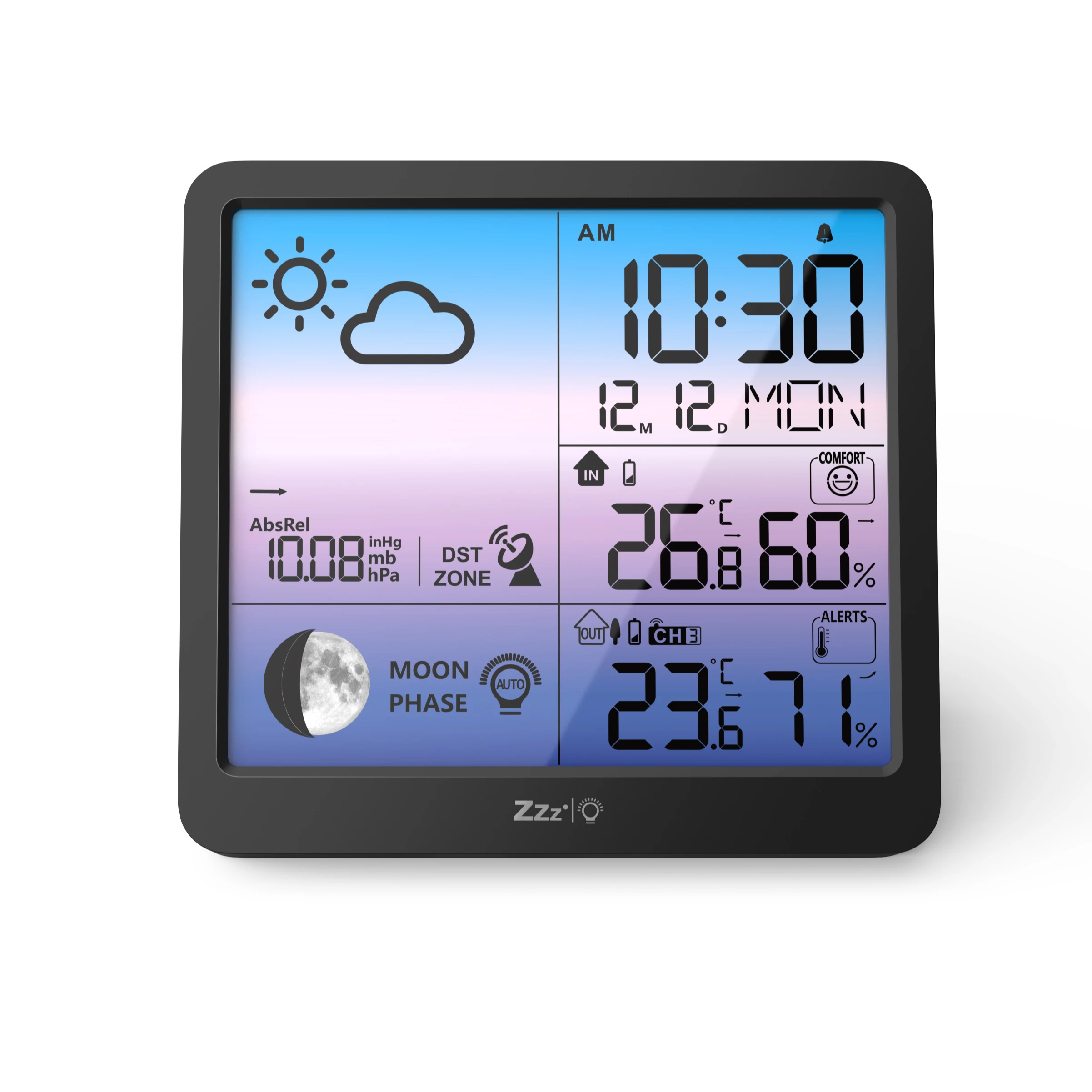 Colorful Interface Weather Station Weather Forecast Temperature Humidity Smart Weather Station Smart Alarm Clock