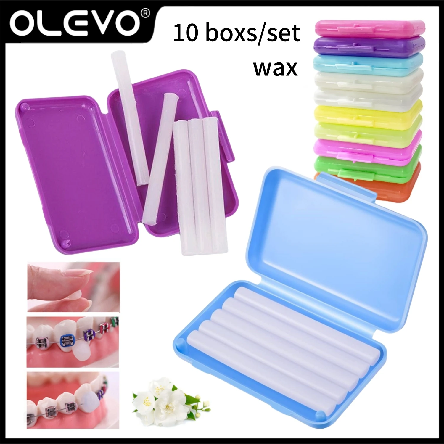 10Pcs Orthodontic Relief Wax Fruit Flavour Dental Relief Wax Sticks For Braces Gum Irritation Teeth Whitening Oral Care Tool