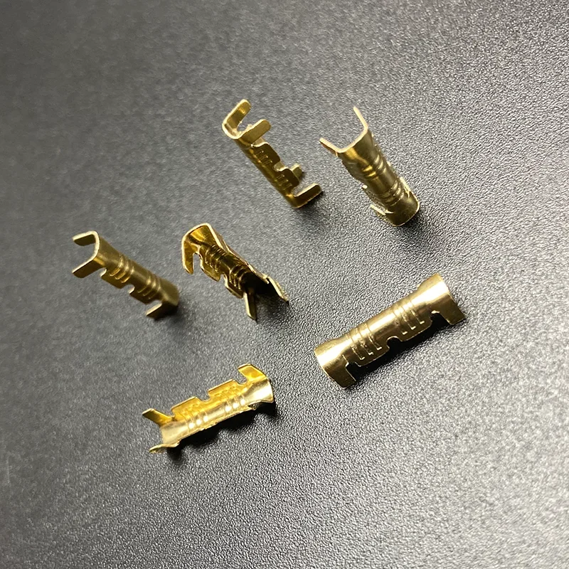 1000pcs Gold 453 U-Shaped 0.3-1.5mm2 Terminal Tab Cold Inserts Connectors Cold Terminal Small Teeth Fascia Terminal with Gift