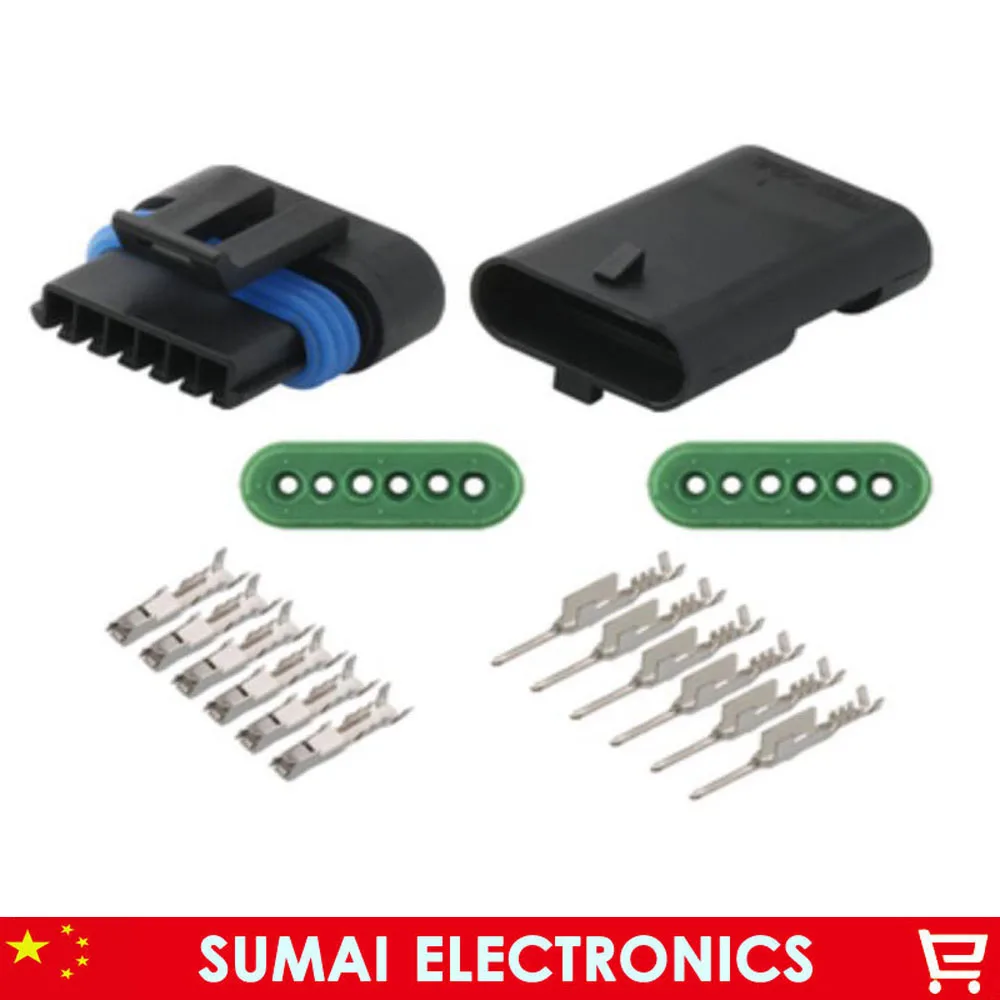 Sample,12162261 6 Pin male&female sensor plug,auto sensor plug connector for Delphi connector