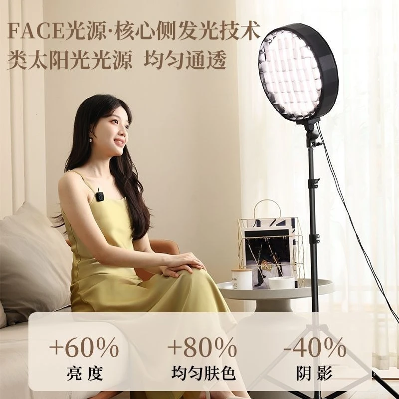 Face fill light, anchor live broadcast grille lighting light, professional face light, desktop shooting photography light