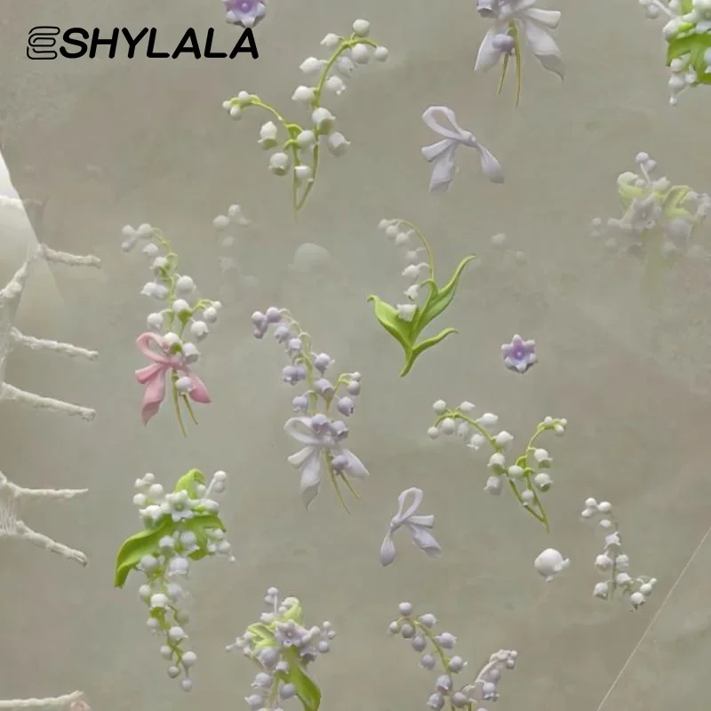 Forma do paznokci 3D z kwiatami, seria: konwalie, lotos, DIY, wysoka transparentność, szablony do paznokci, dekoracje do paznokci.