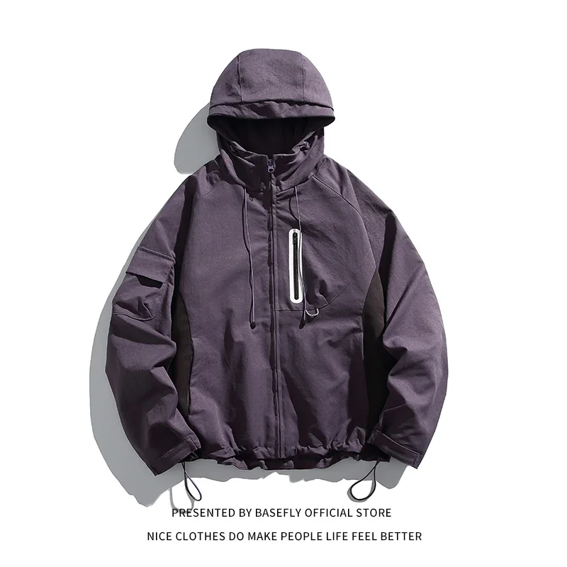 ربيع الخريف رقيقة خفيفة الوزن سستة الرجال المدربين الهيب هوب الصلبة سترة للجنسين النساء صديقها نمط معطف كبير الحجم شارع العليا #2